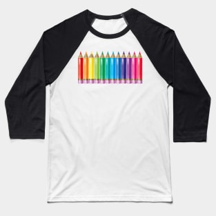 Rainbow Pencil Collection Baseball T-Shirt